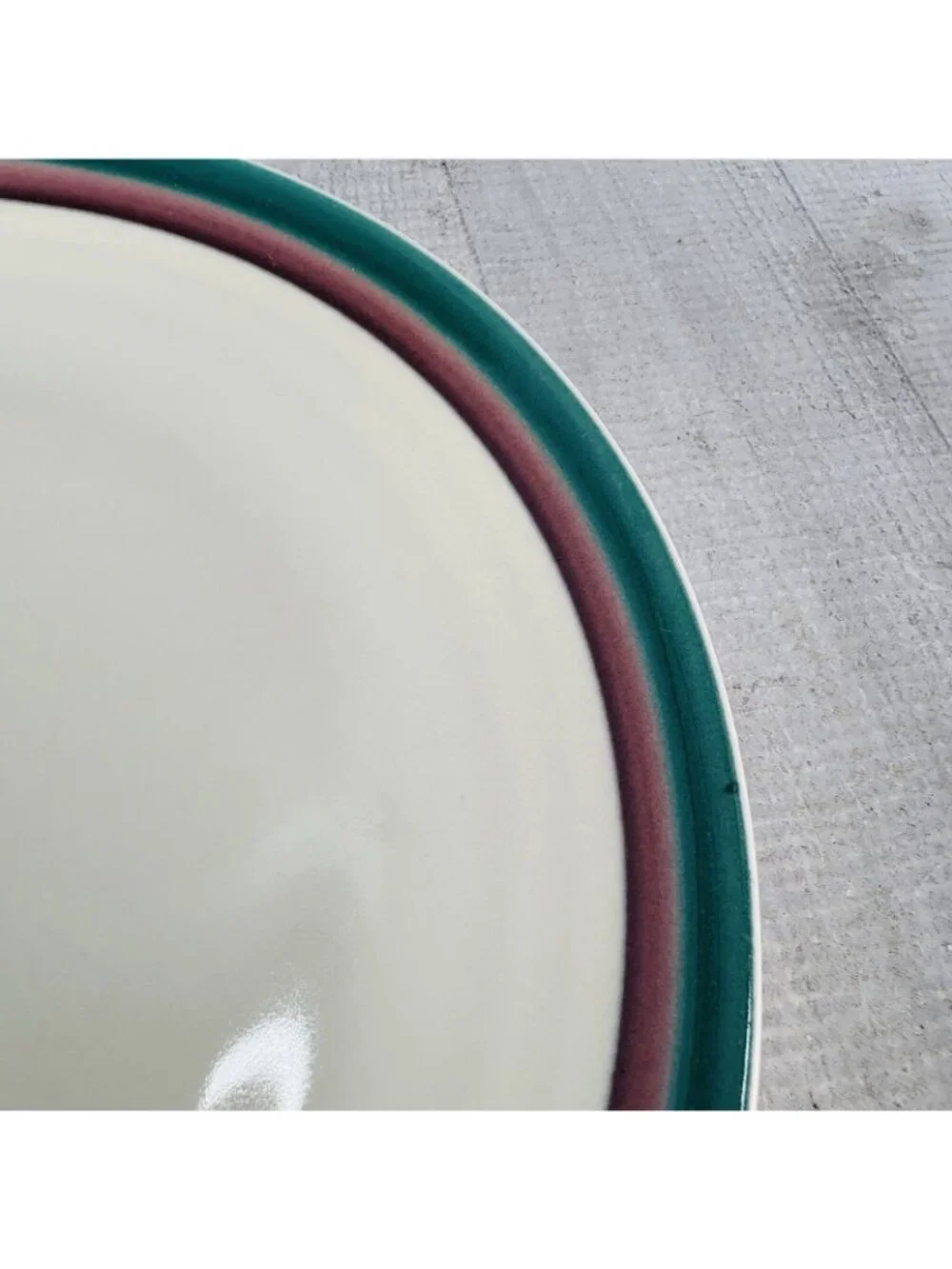 Pfaltzgraff JUNIPER Green Mauve Bands Stoneware 10